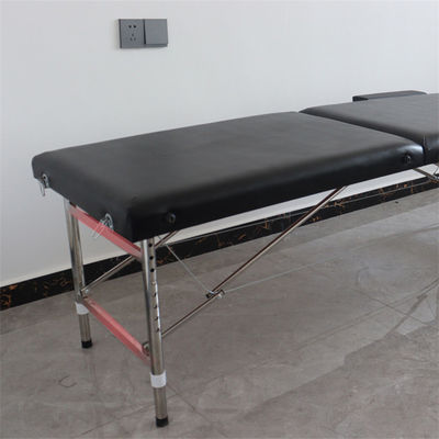 Cama de massagem dobrável portátil de couro PU para beleza e saúde corporal no salão