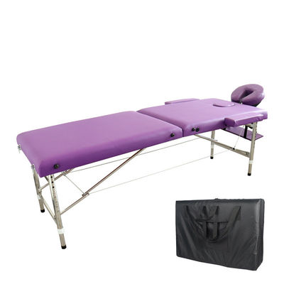 Cama de massagem dobrável portátil de couro PU para beleza e saúde corporal no salão