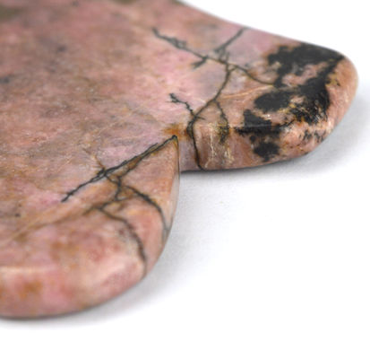 Rodonite Gua Sha ferramenta de massagem natural para apertar a pele e promover a beleza facial