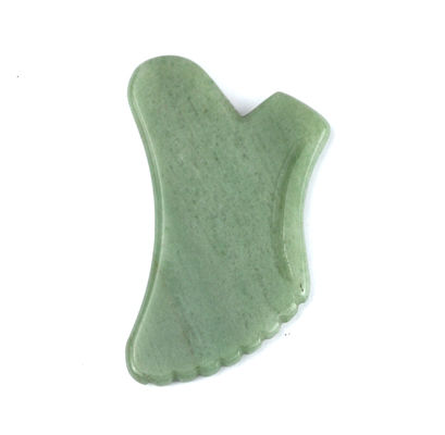 Aventurina Verde Guasha Gua Sha Face Tool Mode No abkgs-038 Para drenagem linfática e cuidados da pele eficazes