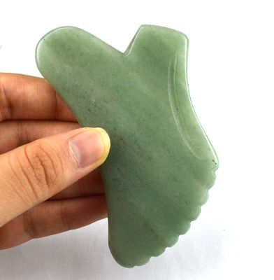 Aventurina Verde Guasha Gua Sha Face Tool Mode No abkgs-038 Para drenagem linfática e cuidados da pele eficazes