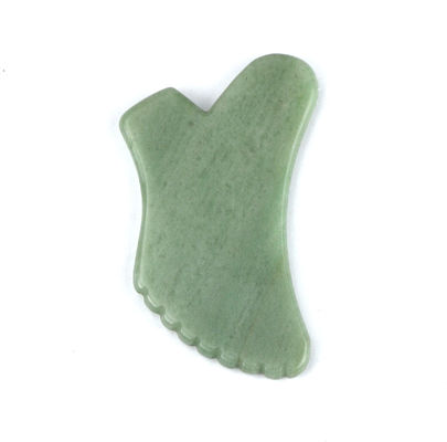 Aventurina Verde Guasha Gua Sha Face Tool Mode No abkgs-038 Para drenagem linfática e cuidados da pele eficazes