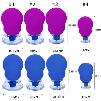 Blue/Pink Silicone Magnetic Vacuum Cupping Set Vacuum Hijama Cupping Therapy Set Pressão Negativa Cupping Kit 20pcs