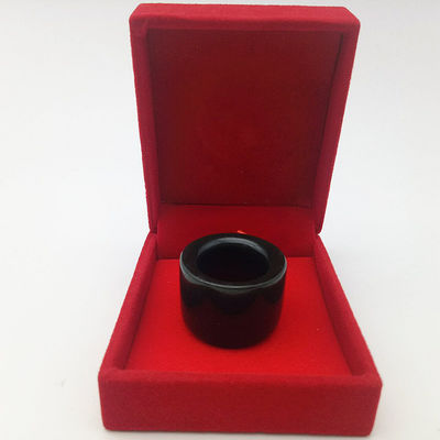 Anel de jade de nefrita natural personalizado para homens técnica polida