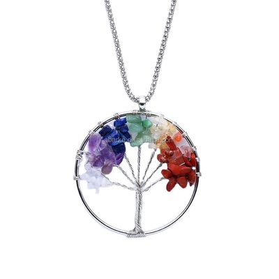 Técnica ABKP-021 Árvore de Cristal Polida da Vida Colar de Beleza Atemporal