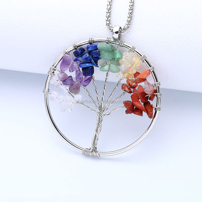 Técnica ABKP-021 Árvore de Cristal Polida da Vida Colar de Beleza Atemporal
