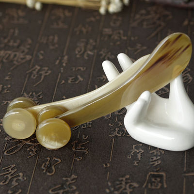 Yak Horn Gua Sha Board Bull Horn Body Massager Roller de Cuidados da Pele para área de massagem de corpo inteiro
