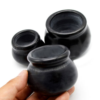 Medicina de vácuo Bian Stone Gua Sha Cupping Set 3 xícaras 40/50/60mm