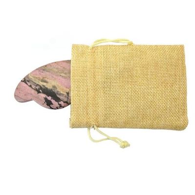 Tabela de massagem facial multifuncional rosa Rhodonite Jade Guasha para cuidados de saúde e necessidades pessoais de saúde