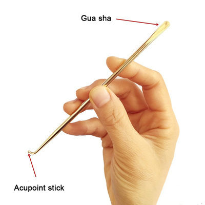 Cuidados com a pele do corpo Acupunt Stick Copper Gua Sha Massage Tool com imagem e certificado ISO9001