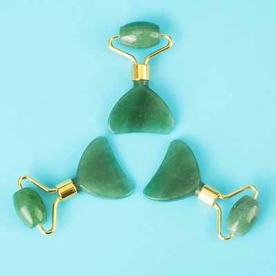 Mini Rose Quartz Jade Roller Eye Skin Care Gua Sha Board Dispositivo de beleza facial multifuncional dentro de 90 caracteres