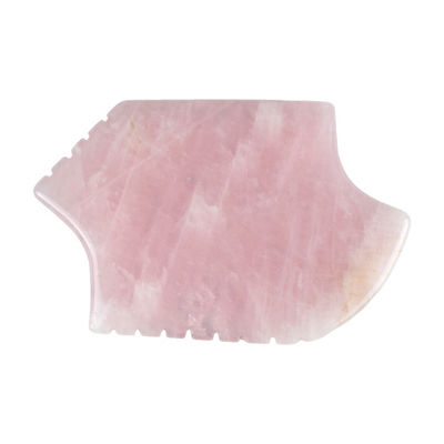 2024 Rose Quartz Gua Sha Massage Tool With Teeth Natural Crystal Skin Beauty Massager Face Lifting Anti Aging Logotipo rosa