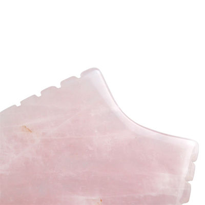 2024 Rose Quartz Gua Sha Massage Tool With Teeth Natural Crystal Skin Beauty Massager Face Lifting Anti Aging Logotipo rosa