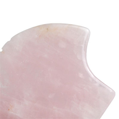 2024 Rose Quartz Gua Sha Massage Tool With Teeth Natural Crystal Skin Beauty Massager Face Lifting Anti Aging Logotipo rosa
