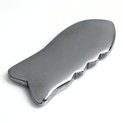 Terahertz Gua Sha Scraping Massage Tool com Pedra de Energia e Massagem de Ponto de Acupuntura 91 * 37mm