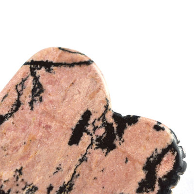 Equipamento de massagem corporal Pedra natural de rodonita Gua Sha Tabela de raspagem para beleza facial e massagem de tecidos profundos
