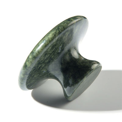 DisponívelD verde escuro Xiuyan Jade Fungo Gua Sha Ferramenta para a cura do corpo e terapia energética