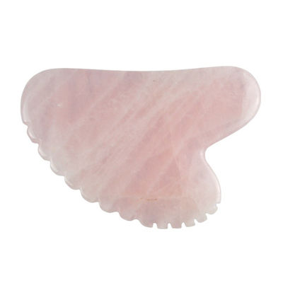 Massagista Facial Rosa Coração em forma de Quartz Rosa Gua Sha Ferramenta de Massagem com Dentes Massagista de Beleza de Pele Cristalina 2024