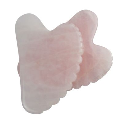 Massagista Facial Rosa Coração em forma de Quartz Rosa Gua Sha Ferramenta de Massagem com Dentes Massagista de Beleza de Pele Cristalina 2024