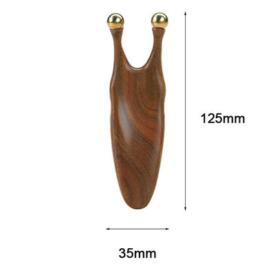 Ferramenta de massagem Gua Sha de Sândalo de cobre puro para estimulação de pontos de acupuntura facial e ocular