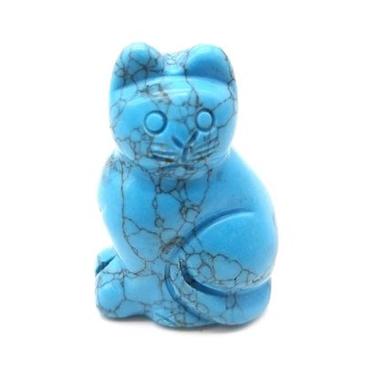 Figura de gato de ágata esculpida à mão em estilo Feng Shui para cura e decoração de animais