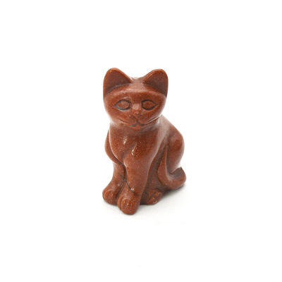 Figura de gato de ágata esculpida à mão em estilo Feng Shui para cura e decoração de animais