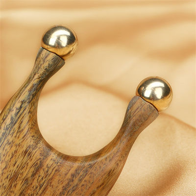 Massajador facial de cobre de sândalo para estimulação de acupuntura e ferramenta de lifting facial