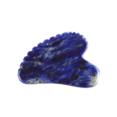 Ferramenta de lifting facial Forma de coração Pedra natural Sodalite Gua Sha para autocuidado e relaxamento corporal