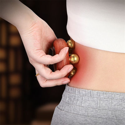 Gua Sha Função Manual Massagista Abdominal de cobre Corpo de Beech Meridian Massage Brush para aperto e modelagem da pele da cintura