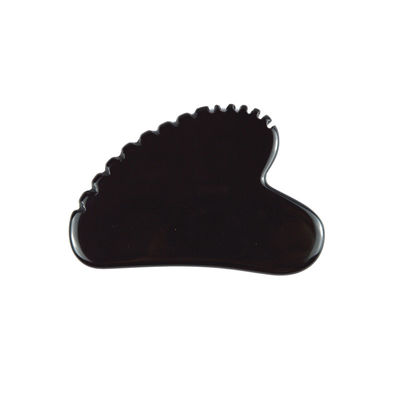 Forma natural do coração Obsidiana Gua Sha Massagem Escrava ferramenta com dentes Facial Beauty Massager Skin Spa ferramenta para cuidados com a pele