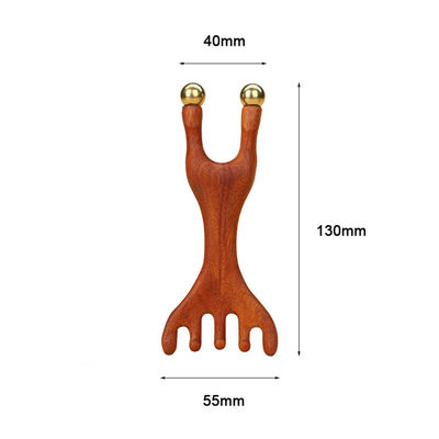 Anel de veado vermelho forma de cobre escalpe meridiano massagista cabeça gua sha pente de massagem para contornar e levantar características faciais