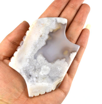 Equipamentos de massagem corporal Propriedades de Guasha natural branco Ferramentas faciais para face Spa com forma de Sakura Agate Jade Gua Sha Ferramenta facial