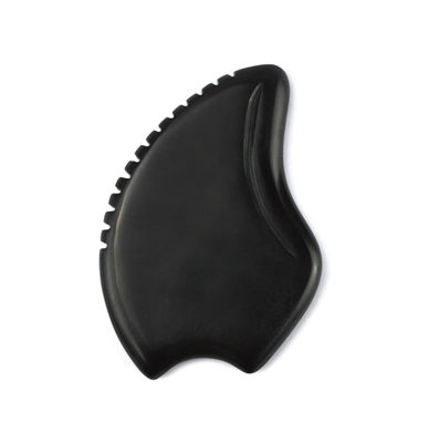 Disponível em forma de coração Gua Sha ferramenta de massagem feita de pedra natural Bian Negro para meditação relaxante Spa