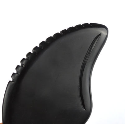 Disponível em forma de coração Gua Sha ferramenta de massagem feita de pedra natural Bian Negro para meditação relaxante Spa
