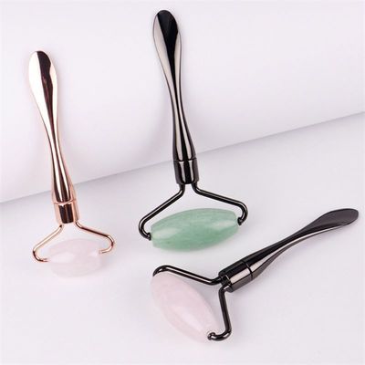 Logotipo personalizado Disponível Metal Face Lifting Beauty Device para cuidados de beleza e Jade Roller Set