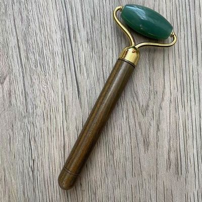 Ferramenta de massagem de jade com alça de madeira para logotipo personalizado disponível