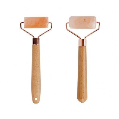 16.5*6.4*2.3cm Natural Himalayan Rock Salt Jade Face Roller para lifting facial e remoção de rugas