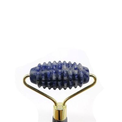Tecnologia de Massagem Facial Polida Natural de Pedra de Ponto Azul Single Head Spiked Jade Roller Anti Aging com Tecnologia