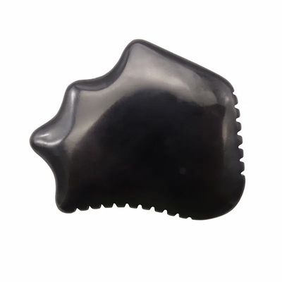 Quadro Gua Sha Natural de Obsidiana Negra para Cuidados da Pele Escrava Facial Massagem Relaxante