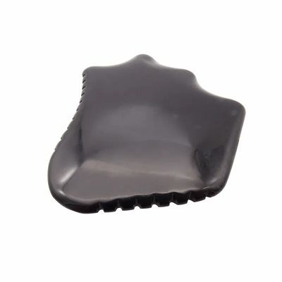Quadro Gua Sha Natural de Obsidiana Negra para Cuidados da Pele Escrava Facial Massagem Relaxante