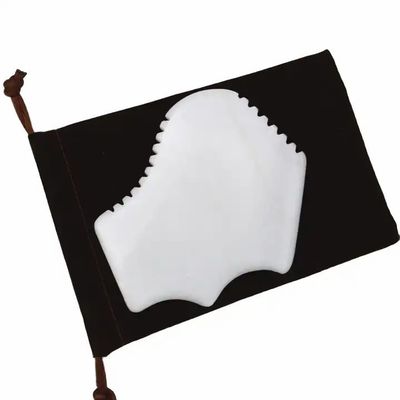 Placa Gua Sha de Jade Branco Natural para Massagem Facial e Propriedades de Design de Terapia de Escravagem