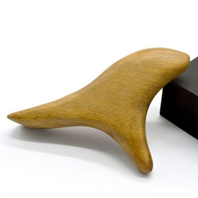 Propriedades Massagista Triângulo de madeira natural Gua Sha Ferramentas para massagem de pés Self-service equipamento de beleza