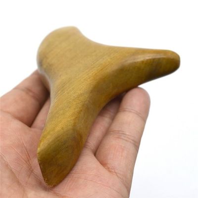 Propriedades Massagista Triângulo de madeira natural Gua Sha Ferramentas para massagem de pés Self-service equipamento de beleza