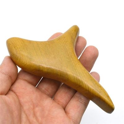 Propriedades Massagista Triângulo de madeira natural Gua Sha Ferramentas para massagem de pés Self-service equipamento de beleza