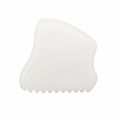 Logotipo personalizado 2024 White Jade Gua Sha Ferramentas para massagem facial e do pescoço Massagista quente Modo massagista No abk-2051