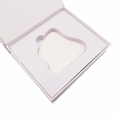 Logotipo personalizado 2024 White Jade Gua Sha Ferramentas para massagem facial e do pescoço Massagista quente Modo massagista No abk-2051