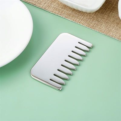 Massagem corporal e relaxamento do couro cabeludo Ferramenta de massagem de aço inoxidável 304 Gua Sha Comb Scalp Relax e crescimento do cabelo