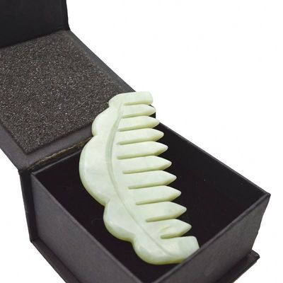 Peito de Pedra de Jade Natural Peito de Scalp Peito de Massagem Gua Sha Peito de Massagem Com Propriedades de Limpeza Meridiana Imagem Perfeita