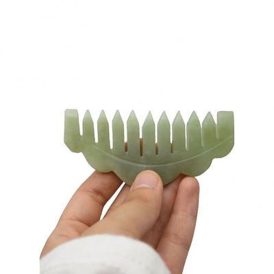 Peito de Pedra de Jade Natural Peito de Scalp Peito de Massagem Gua Sha Peito de Massagem Com Propriedades de Limpeza Meridiana Imagem Perfeita