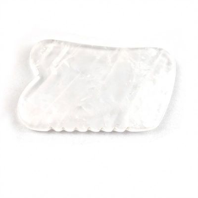 Ferramenta de massagem facial Quartz claro Gua Sha ferramenta de raspagem para SPA e tratamento de acupuntura